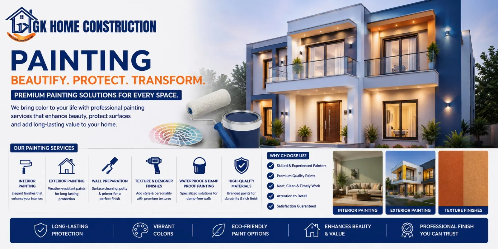 Painting services in GK Home Construction